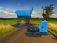 Mini-dumper sur chenilles auto-chargeur 4x4 certifié EPA, dumper hydraulique sur chenilles pour travaux de construction et de jardinage