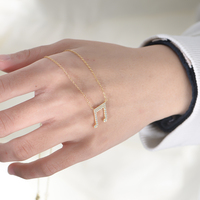 Mode 925 Sterling Silver Plaqué Or Pave Zircon Note de Musique Charme Collier Bijoux