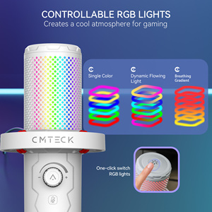 Microphone de jeu USB RGB CMTECK XM560 à condensateur cardioïde, suppression du bruit, micros de gaming, microphones pour PC, vente chaude - Product Image 3