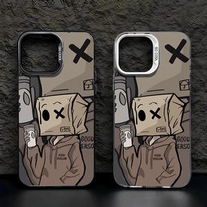 Ins hộp người đàn ông rất mát mẻ phim hoạt hình biểu tượng tùy chỉnh Silicone TPU điện thoại trường hợp bìa cho <span class=keywords><strong>Iphone</strong></span> 15 14 13 12 11 Pro Max cộng với - Product Image 3