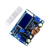 Modul Konverter DC-DC Buck Boost 5.5-30V Ke 0.5-30V 4A 35W Regulator Tegangan Naik Turun Yang Dapat Disesuaikan Voltmeter Digital LCD