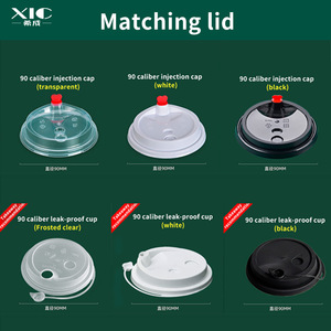 Ly nhựa dùng một lần đựng trà sữa, có thể tái chế, dung tích 360ml, 500ml, 700ml, ly nhựa trong suốt mờ có nắp vòm và nắp phẳng - Product Image 3