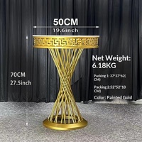 Ensemble de table à dessert en métal doré et argenté en spirale, présentoir rond de luxe pour mariage, banquet, vitrine de boulangerie, décoration d'événements