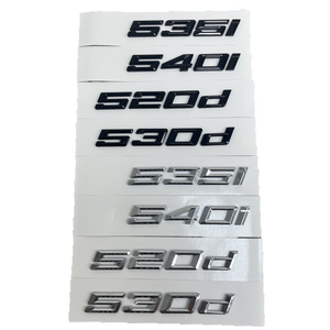 Adesivo Laterale <span class=keywords><strong>Nero</strong></span> Modificato per <span class=keywords><strong>BMW</strong></span> Serie 5, Etichetta Posteriore, Badge Trasferibile in ABS per Auto, Compatibile con 520i 525i 528i 530i 535i - Product Image 4