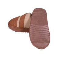 Pantoufles mules Paul Frank en cuir PU matelassé pour femme, doublées en peluche, à bout fermé, chaudes pour l'hiver, chaussures d'intérieur à semelle épaisse