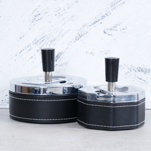 OEM Rukioo Press-and-spin Small <b>Portable</b> American Style Ash Tray DJG0051 Factory Wholesale Metal Smoking Accessory Custom Logo - Product Image 3