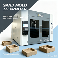 Imprimante 3D industrielle automatique AXIOM3D DZ1500 pour sable, 1500x1200x700mm, système de jet de liant, haute efficacité, pour moules de fonderie