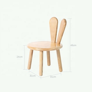 Piccola sedia di coniglio in legno robusta per bambini all'ingrosso - Product Image 3