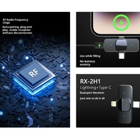 K15 Duales Kabelloses Lavalier-Mikrofon für iPhone Lightning Geräuschunterdrückung Mini-Clip-Mikrofon für TikTok Live-Streaming Aufnahme