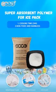 Polímero de poliacrílico de sodio, material primário super absorvente para pacote de gelo walmart socopolímero saia