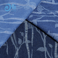 En stock, vente en gros d'usine, tissu denim jacquard écologique antibactérien pour garçons et filles, pour des manteaux en denim streetwear à motifs personnalisés