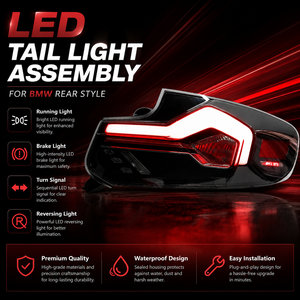 ชุดไฟท้าย LED BK สำหรับ BMW ซีรีส์ 2 รุ่น F22 F23 ปี 2014-2019 สไ<span class=keywords><strong>ต</strong></span>ล์ Venom ไฟเลี้ยวแบบ Sequential ไฟเบรก แบบเสียบปลั๊กใช้งา<span class=keywords><strong>น</strong></span>ได้ทันที - Product Image 1