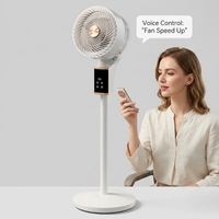 Ventilateur de circulation d'air, ventilateur électrique, domestique, silencieux, pour bureau, petit ventilateur électrique, sur pied, ventilateur de sol à commande vocale