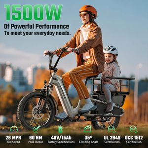 EU Stock 20 "pneumatico grasso <span class=keywords><strong>elettrico</strong></span> <span class=keywords><strong>Cargo</strong></span> <span class=keywords><strong>Bike</strong></span> 48V 15AH batteria al litio acciaio al carbonio mozzo posteriore <span class=keywords><strong>Cargo</strong></span> - Product Image 2