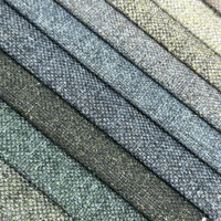 Tissu d'ameublement 100% polyester mélangé aspect lin chiné, tissé texturé effet tweed pour canapé, chaise, coussin, tête de lit, décoration intérieure