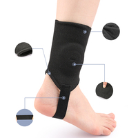 Attelle de cheville de compression stabilisatrice en polyester et coton, respirante et douce, avec coussinet, pour le soulagement de la douleur