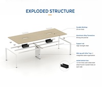 EGROspace Mobilier Moderne et Élégant, Table de Réunion Durable pour le Personnel, la Formation et les Conférences de Bureau