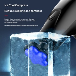 Pistolet de massage musculaire professionnel à percussion profonde, très populaire, avec 5 têtes de massage et compresse froide pour la relaxation corporelle - Product Image 2