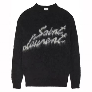 Custom Men's Pullover Mohair <strong>Knitting</strong> Jacquard Process Can Add logo Men's Mohair <strong>Knitting</strong> <strong>Sweater</strong> - Product Image 1
