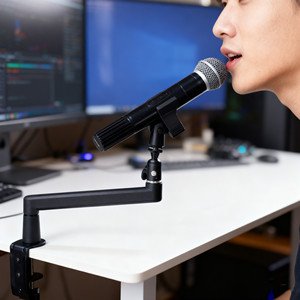 Soporte de Micrófono de Brazo Ajustable Profesional para Escritorio, Soporte de Micrófono para Podcast para Transmisión en <span class=keywords><strong>Estudio</strong></span> - Product Image 2