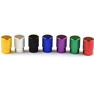 Bouchons de valve en alliage d'aluminium pour pneus de voiture, sept couleurs, à visser, pour usage automobile - Product Image 1