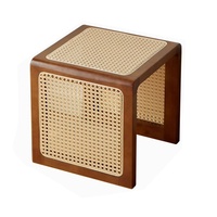 Table d'appoint multifonctionnelle en bois massif de style japonais vintage, table basse pour baie vitrée, table de chevet rétro, mobilier de maison