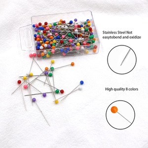 200 Pièces Aiguille Nacrée Lumineuse Couleur Naturelle Tissu Fixation Couture Repassage Punaises En Plastique Couleurs Assorties - Product Image 4