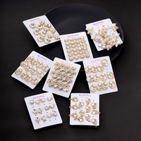 Grossiste Bijoux Xuping Jingjing Clous D'Oreilles Plaqué Or Tendance pour Femme avec Pierres Colorées, Perles, Étoiles, Cœurs, Papillons et Fleurs