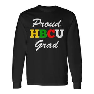 T-shirt a maniche lunghe per laureati HBCU, abbigliamento per ex studenti universitari afroamericani - Product Image 1