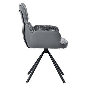 Nórdico clásico tapizado acento moderno tela blanca terciopelo cocina comedor Mesa <span class=keywords><strong>muebles</strong></span> comedor sillas patas de Metal - Product Image 3