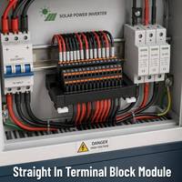 Module de bornier personnalisé à entrée simple et sorties multiples, à branchement direct, 0,2-1,5 mm², 300 V, 17,5 A, avec PA66 pour rack de télécommunications