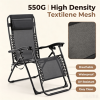 Chaise de plage durable en acier inoxydable à gravité zéro, chaise longue portable rembourrée, pour jardin, camping, chambre, hôtel, salon