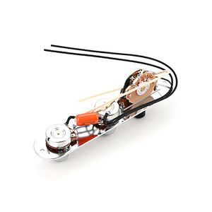 Plaque de commande entièrement chargée Plaque de commande pré-câblée à 3 voies avec faisceau de câblage pour <span class=keywords><strong>Tele</strong></span>/Telecaster <span class=keywords><strong>Chrome</strong></span>/Black/Gold - Product Image 2