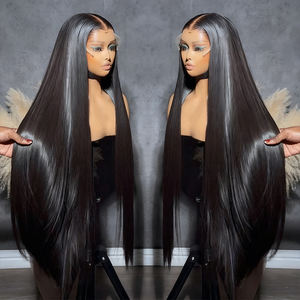 วิกผมลูกไม้ด้านหน้าขนาด 50 นิ้ว ผมแท้จากกัมพูชาและเวียดนาม วิกผมธรรมชาติสำหรับร้านเสริม<span class=keywords><strong>สวย</strong></span> แบรนด์ส่วนตัว วิกผมสั่งทำพิเศษ - Product Image 2