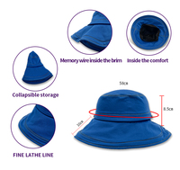 Gorra de pescador plegable personalizada Unisex, sombrero de pescador de algodón de ala ancha con protección solar superior