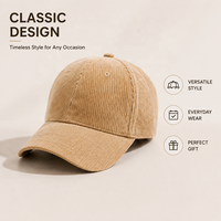 Gorra de Pana de Algodón Suave y Transpirable de Alta Calidad, Estilo Clásico para Otoño e Invierno, Accesorio de Moda, Regalo Boutique