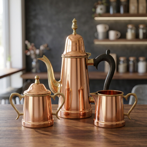 Solid Copper <b>Tea</b> <b>Pots</b> <b>Set</b> of 3 pcs - Product Image 4