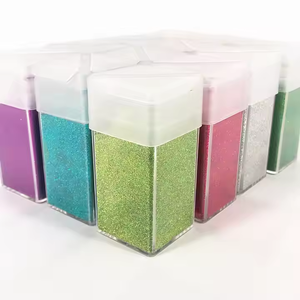 Vente en gros PET taille personnalisée en vrac mélange de polyester bouteille shaker carrée épaisse 2oz paillettes pour fournitures d'artisanat poudre à ongles - Product Image 3