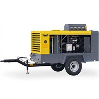 Compresseur d'air à vis diesel portable Atlas Copco X-Air 450-12 d'origine, 450 CFM, 12 bars, pour soufflage de fibres et forage de puits d'eau