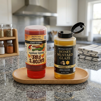 Bouteille souple en plastique à couvercle rabattable pour miel, sirop, sauce piquante, chili, ketchup, moutarde, mayonnaise, vinaigrette et sauces à base de fromage