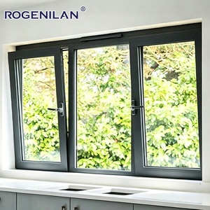 Fenêtre à battant Rogenilan minimaliste en aluminium, ventilée, à double vitrage Low-E, à économie d'énergie - Product Image 4