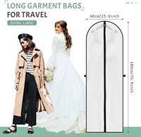 Housse de protection anti-poussière pour vêtements, costume, veste, manteau, sac de voyage, robe de mariée, sur mesure, non tissé