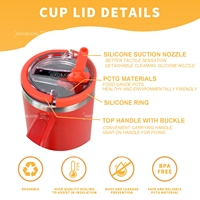 2 Packs de 40 Oz Tumbler Flip Straw & Lid Replacement Fit For 40 oz Cup Leak-proof Reusable Tumbler Cover Tumbler Covers