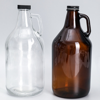 Bouteilles d'eau personnalisées gravées 1L & 2L sans BPA en verre clair ambré pour vin et bière de Californie 64oz demi-gallon pour tequila