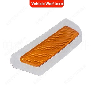 Reflectores Delanteros para Audi Q5 Sq5 2018 2020, Luces de Posición Laterales, Lentes LED, Forma Plana, Naranja - Product Image 2