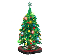 Juguete Educativo de Construcción DIY, Modelo 2026, Sets de Bloques de Construcción - Árbol Bonsái, Árboles de Navidad, Escala 1:1, Plástico, Más de 200 Piezas