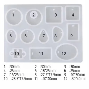 Molde de Silicona de Buena Calidad para Resina, Molde para Colgantes de Joyería de Cristal, Herramienta para Hacer Manualidades de Resina - Product Image 6