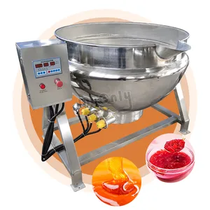 MYONLY Industrial Gas Type Vacuum Sugar Cook Pot Electric Double Jacketed Kettle for Jam with Agitator