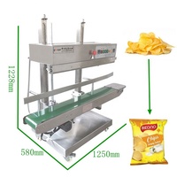 Machine de scellage verticale pour sacs souples et grands sacs en plastique, avec imprimante de codes intégrée – Scelleuse thermique à chaud très demandée