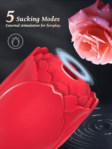 Alta qualità per adulti a forma di rosa a doppio termine proiettile per l'uovo vibratore capezzolo succhiare vibranti masturbatore Premium Sex <span class=keywords><strong>Toy</strong></span> per - Product Image 3